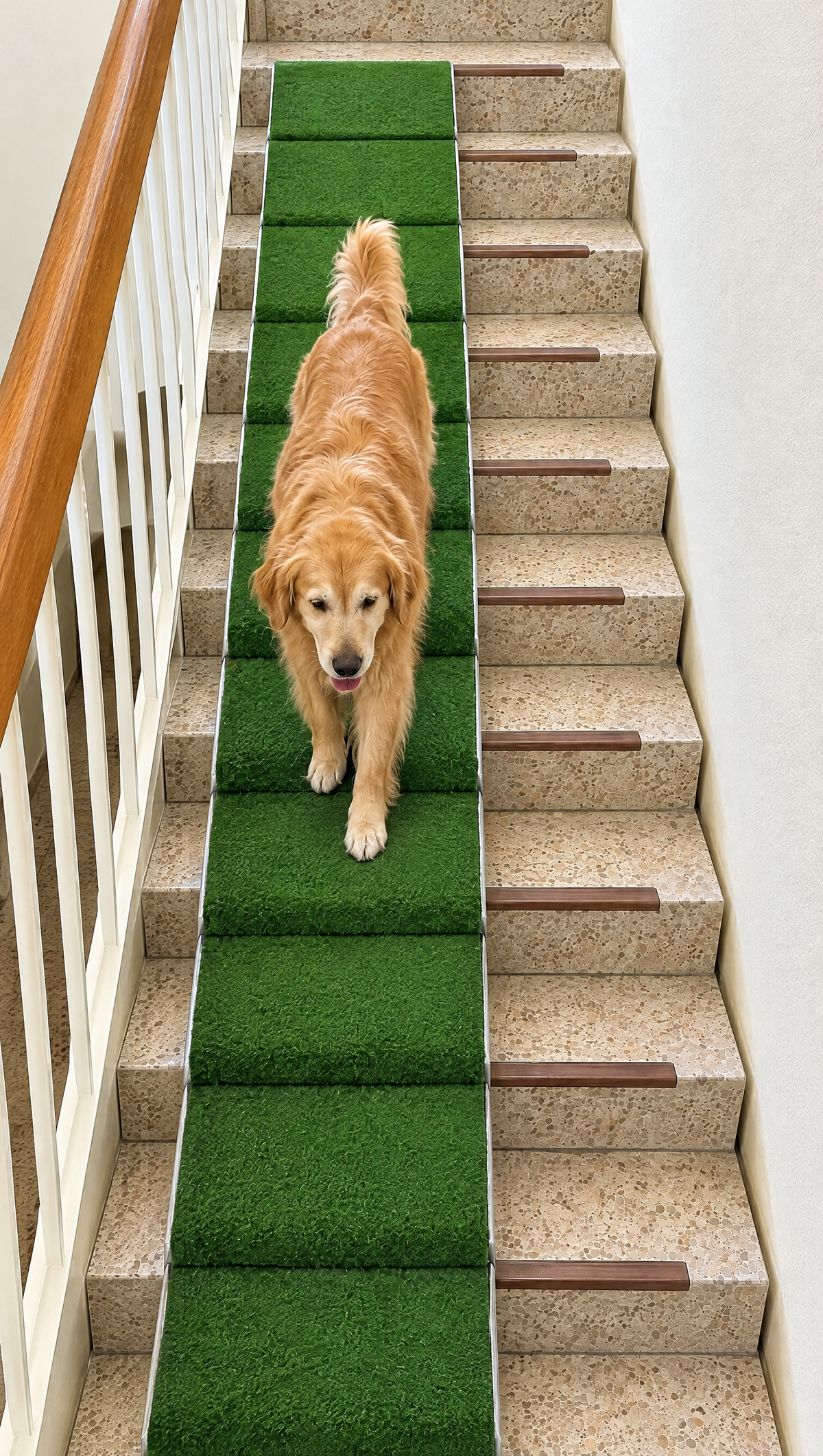 PAWVIA Rampe über eine Treppe im Haus gelegt